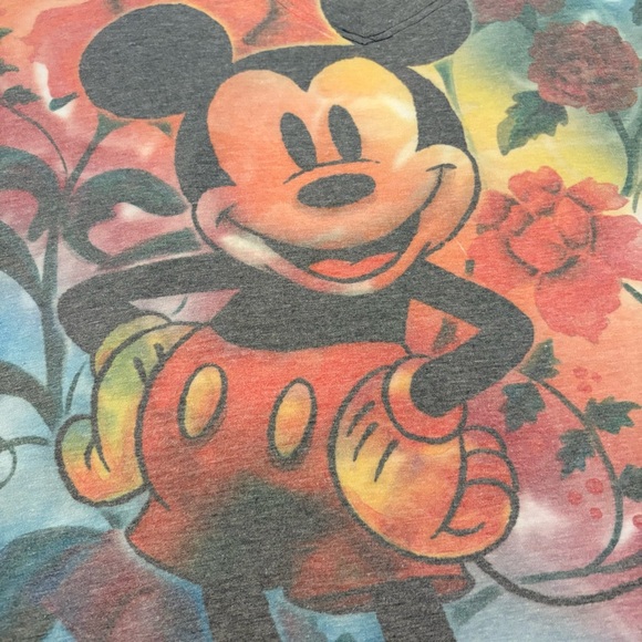 Disney Mickey Mouse Tie Dye Print Multicolor Graphic Tee Size 4X - Picture 7 of 13